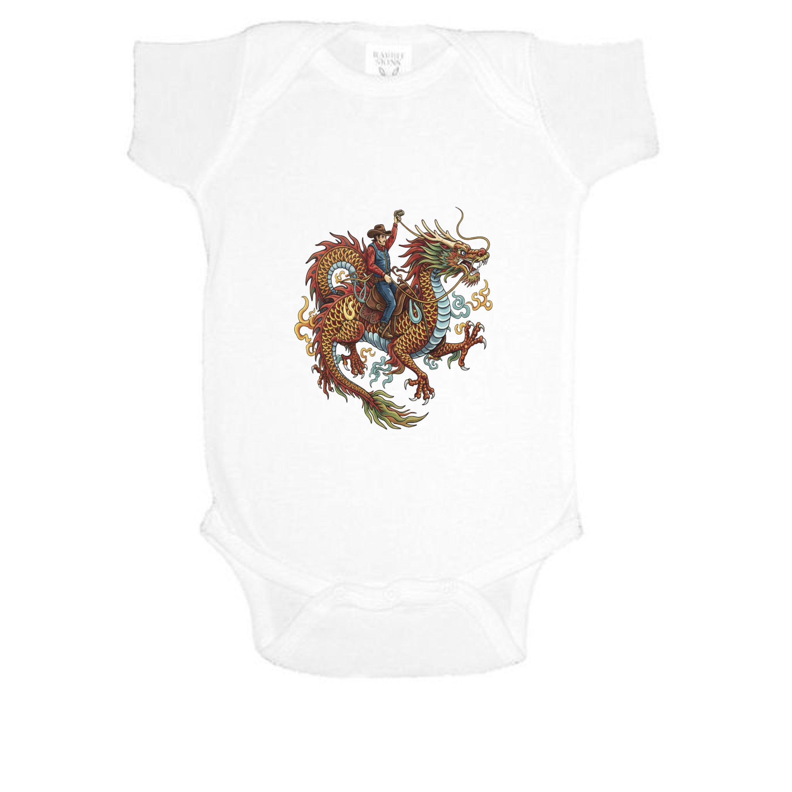 cowboy & drago baby " onesie" - VEJ Sports Assemblage presents WEAR YOUR WORDS