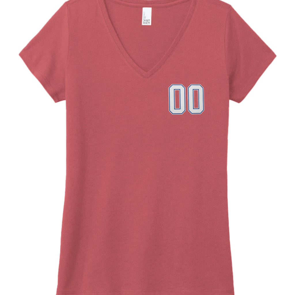 Death rose vneck - VEJ Sports Assemblage presents WEAR YOUR WORDS