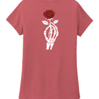 Death rose vneck - VEJ Sports Assemblage presents WEAR YOUR WORDS